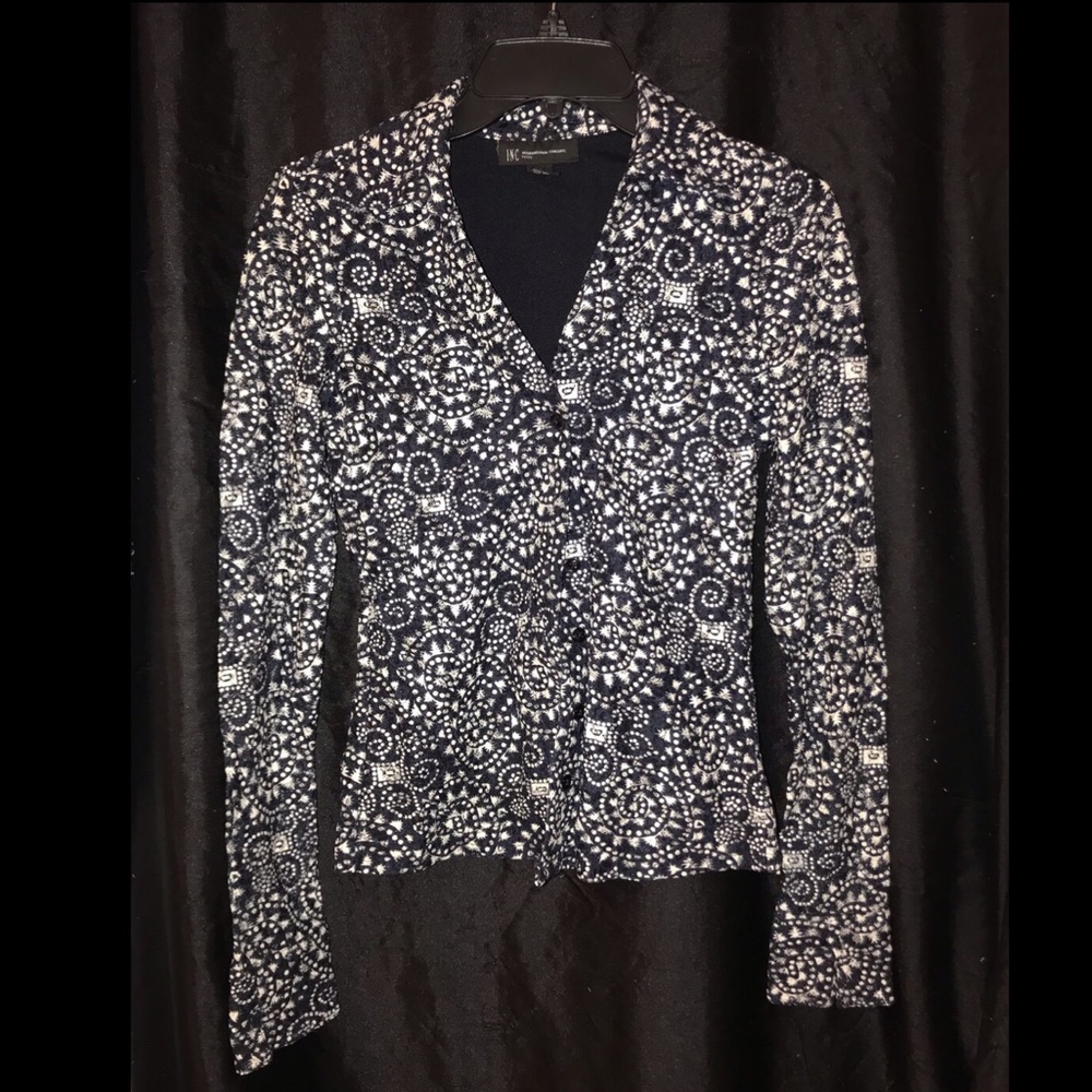 INC Illusion Top Button Down Long Sleeve 💐
